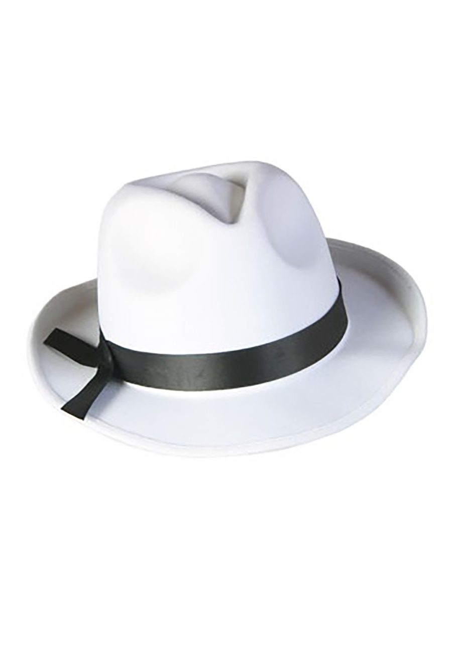 White Fedora Costume Hat