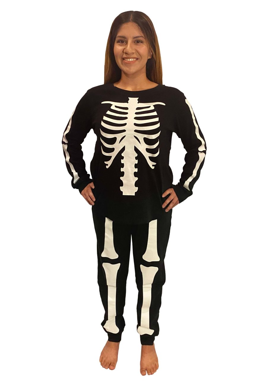 Women's 2 Piece Skeleton Jogger Sleep Set