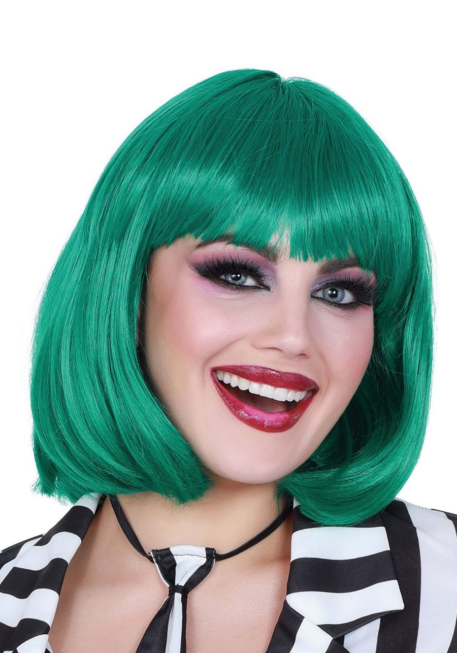 Women's Bright Green Bob Wig