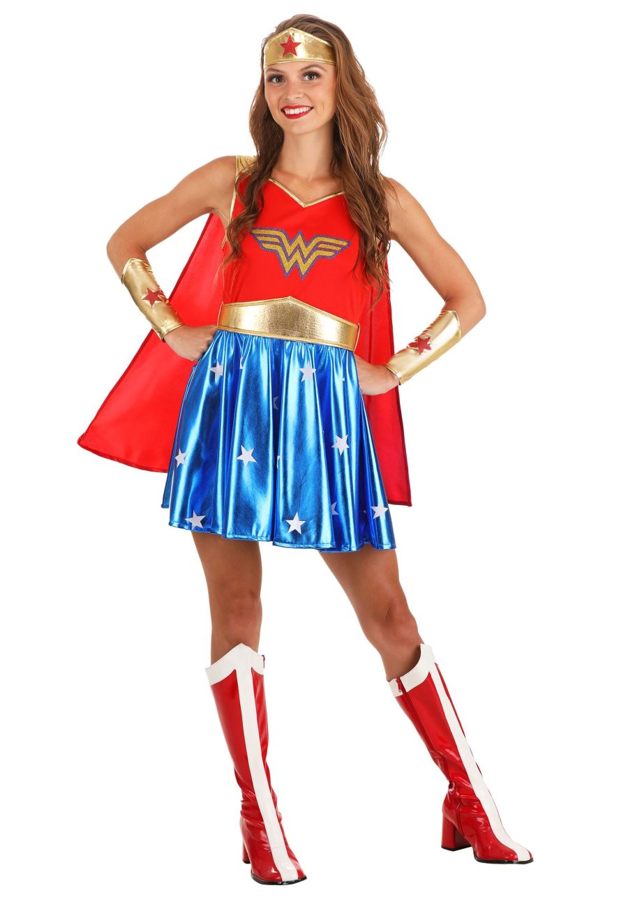 Women's Caped Wonder Woman Costume