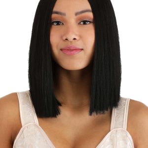 Women's Deep Black Long Bob Wig