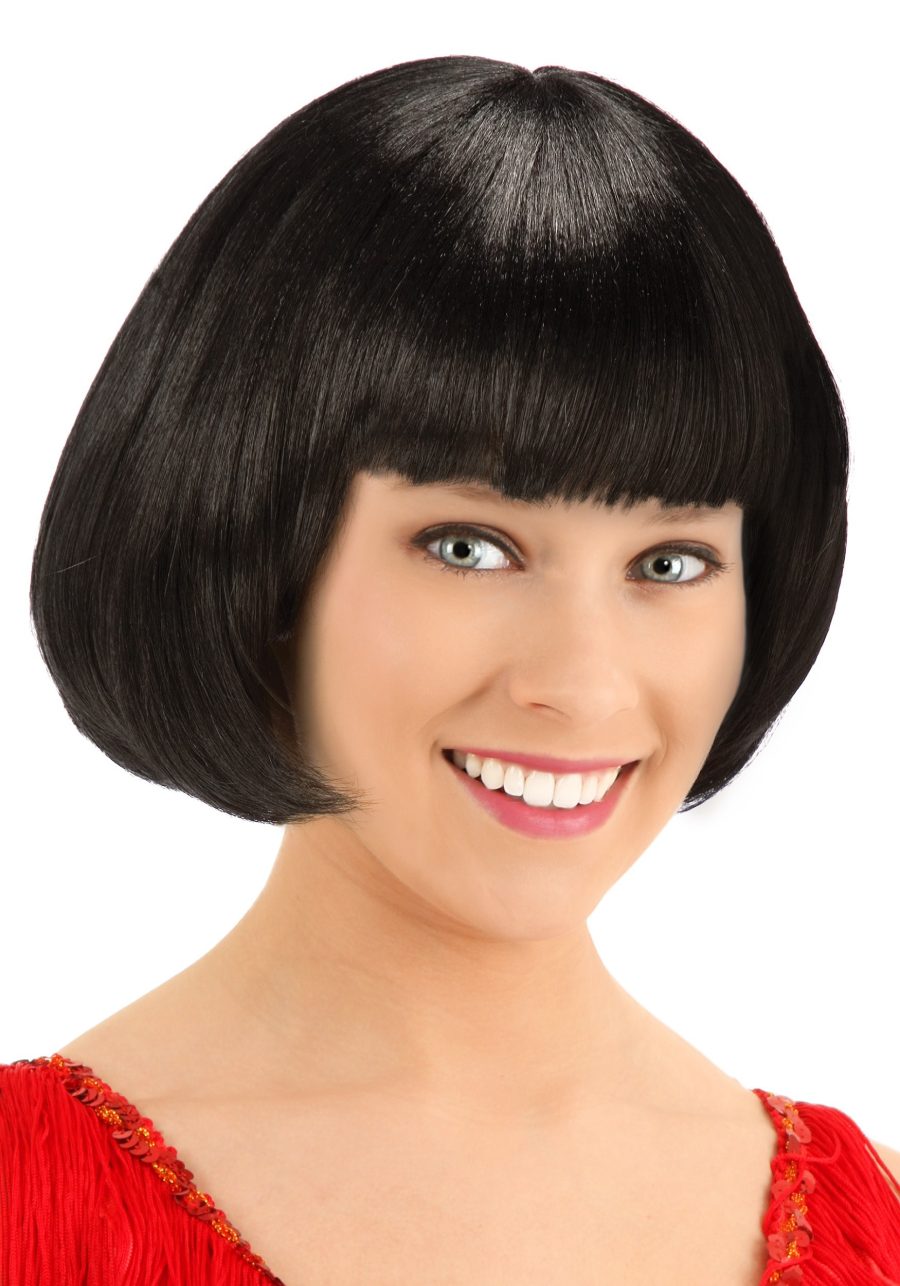 Women's Deluxe Black Flapper Costume Wig