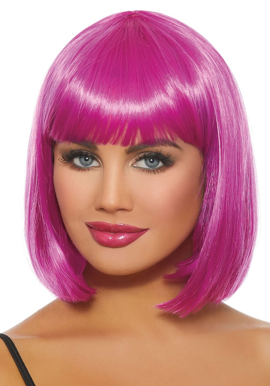 Women's Magenta Bob Wig