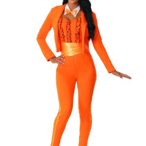 Women's Orange Tuxedo Costume