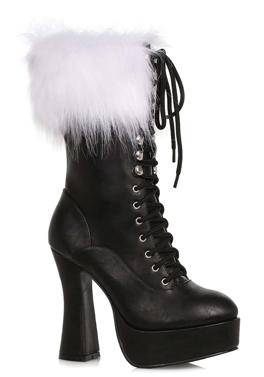 Women's Platform Lace Up Santa Boots