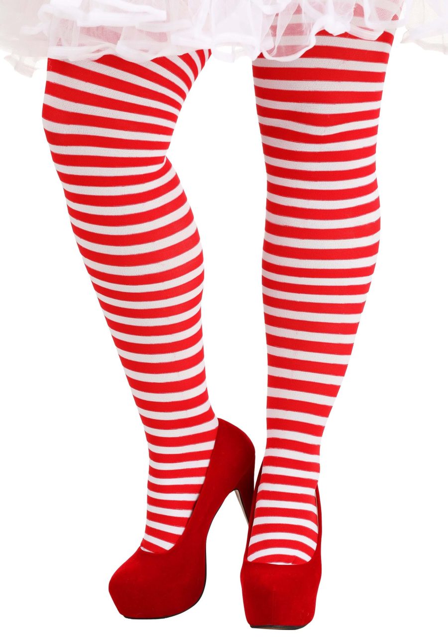 Women's Plus Size Candy Stripe Tights