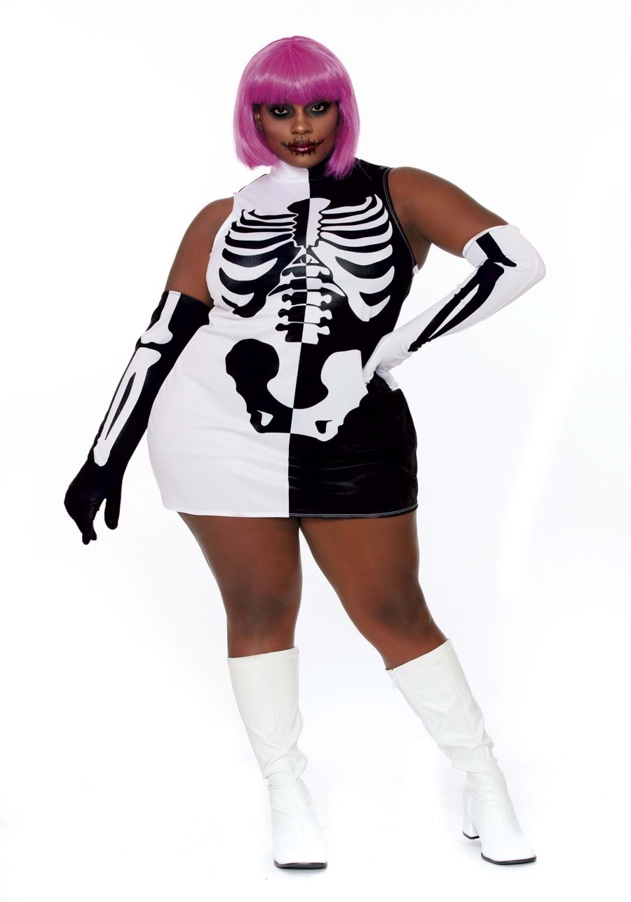 Women's Plus Size Parti-Skeleton Costume