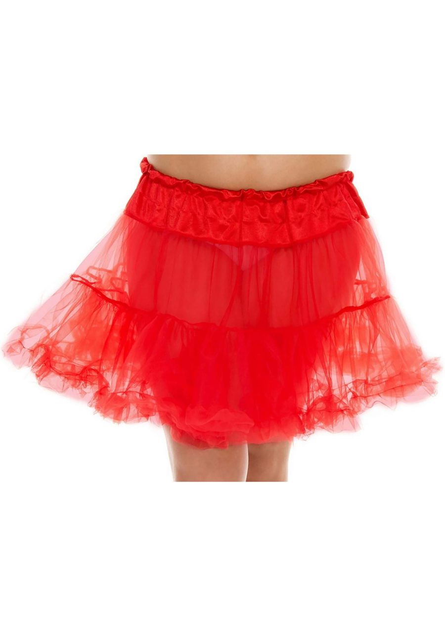 Women's Plus Size Red Tulle Petticoat