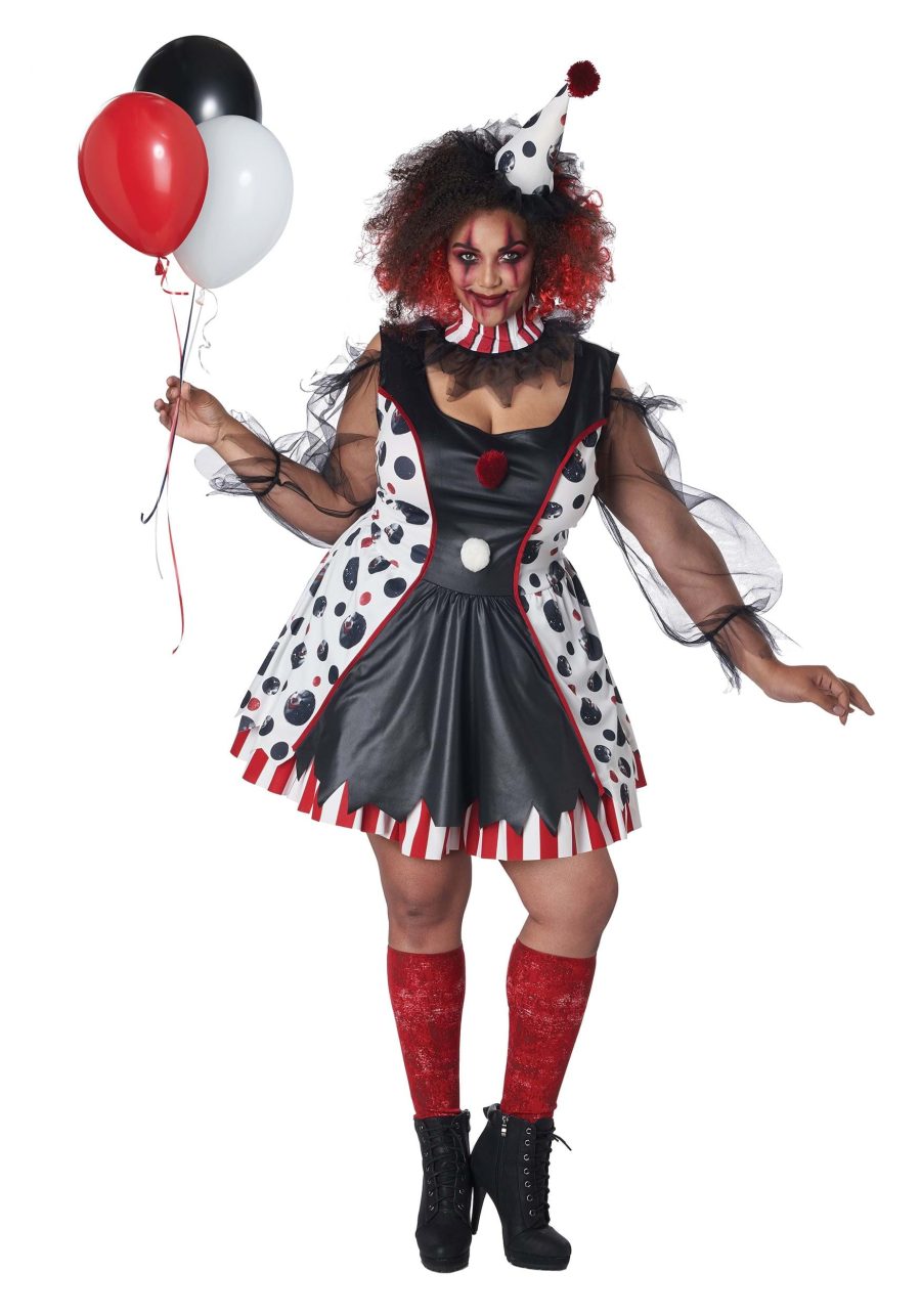 Women's Plus Size Twisted Clown Costume