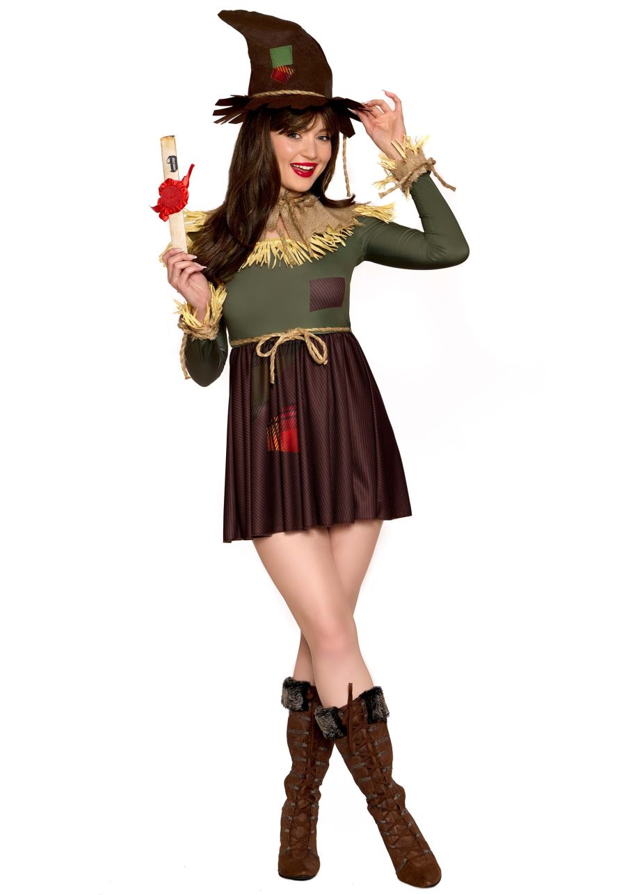 Women's Sexy Brainy Scarecrow Costume Dress