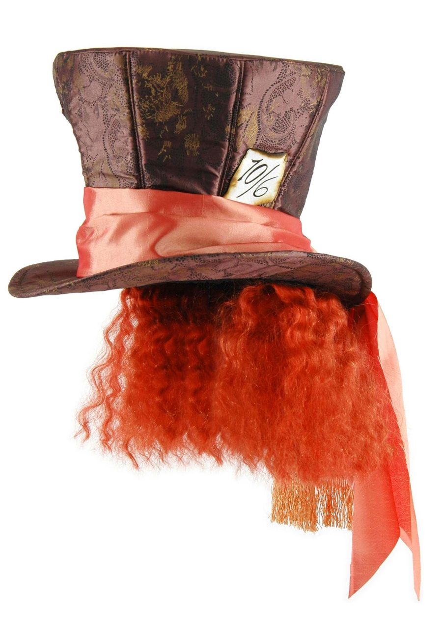 Wonderland Movie Mad Hatter Costume Hat with Hair