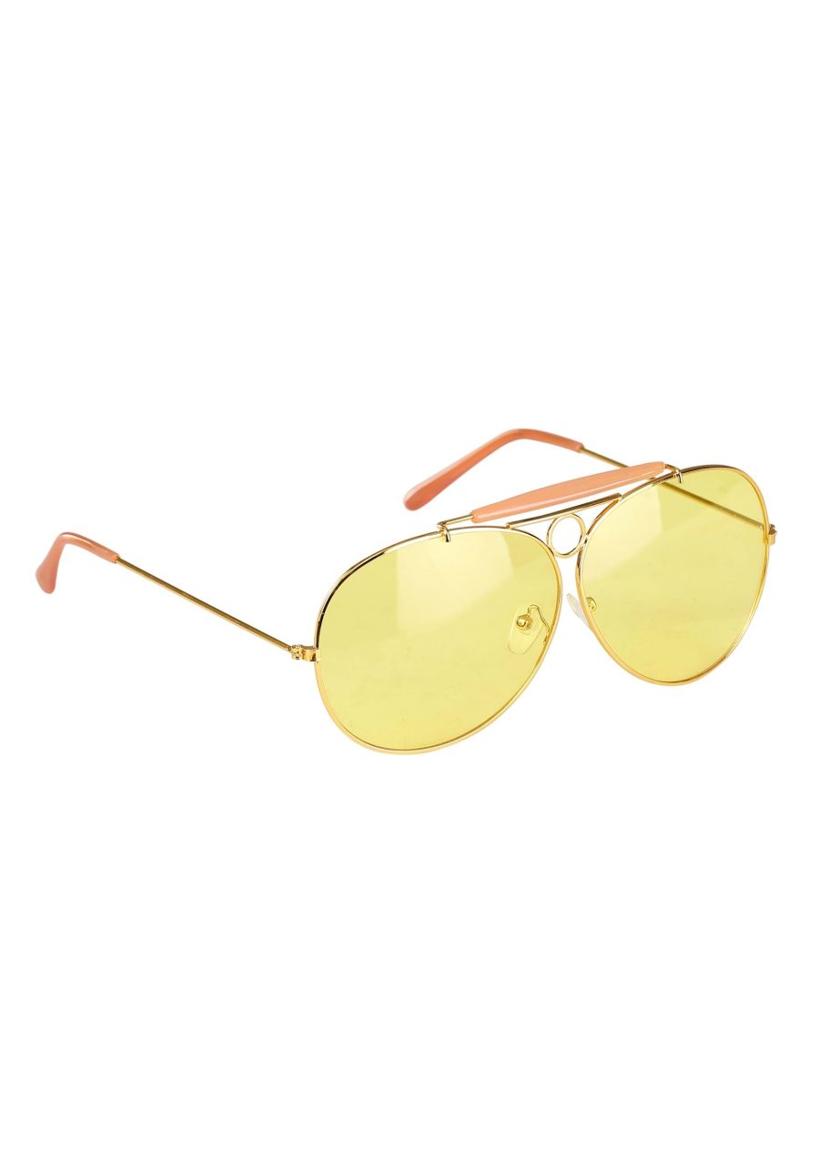 Yellow Aviato Glasses Costume Accessory