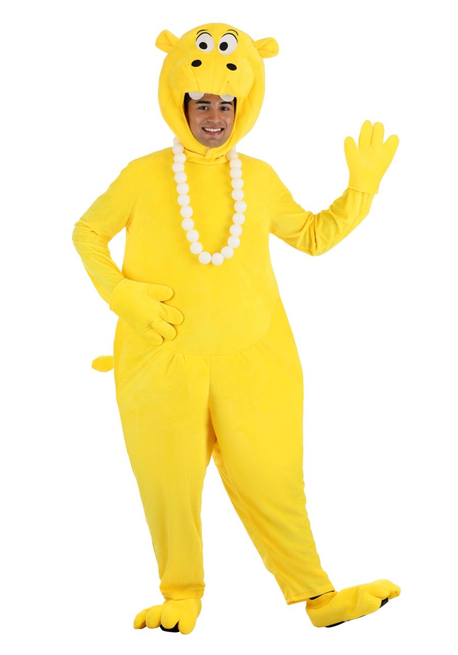 Yellow Hungry Hungry Hippos Costume for Adults