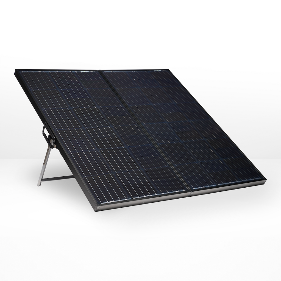 ZAMP SOLAR USP1016 190-WATT PORTABLE KIT, Portable Solar Kit; 190 Watt; Monocrystalline; 39.5 Inch Length x 22 Inch Width x 3.1 Inch Depth When Closed; 15 Amp 5-Stage Charge Controller; With Connecting Wires