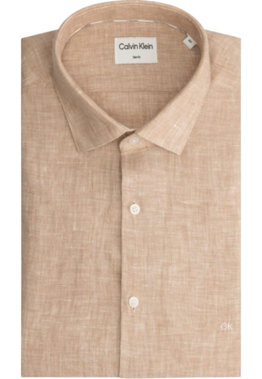 calvin klein Shirts LINEN SOLID SLIM SHIRT