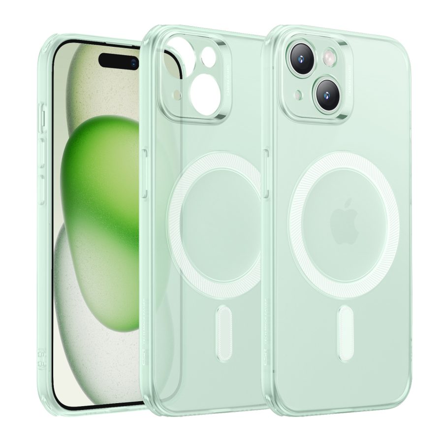 iPhone 15 Plus Zero Clear Case (HaloLock) Frosted Green