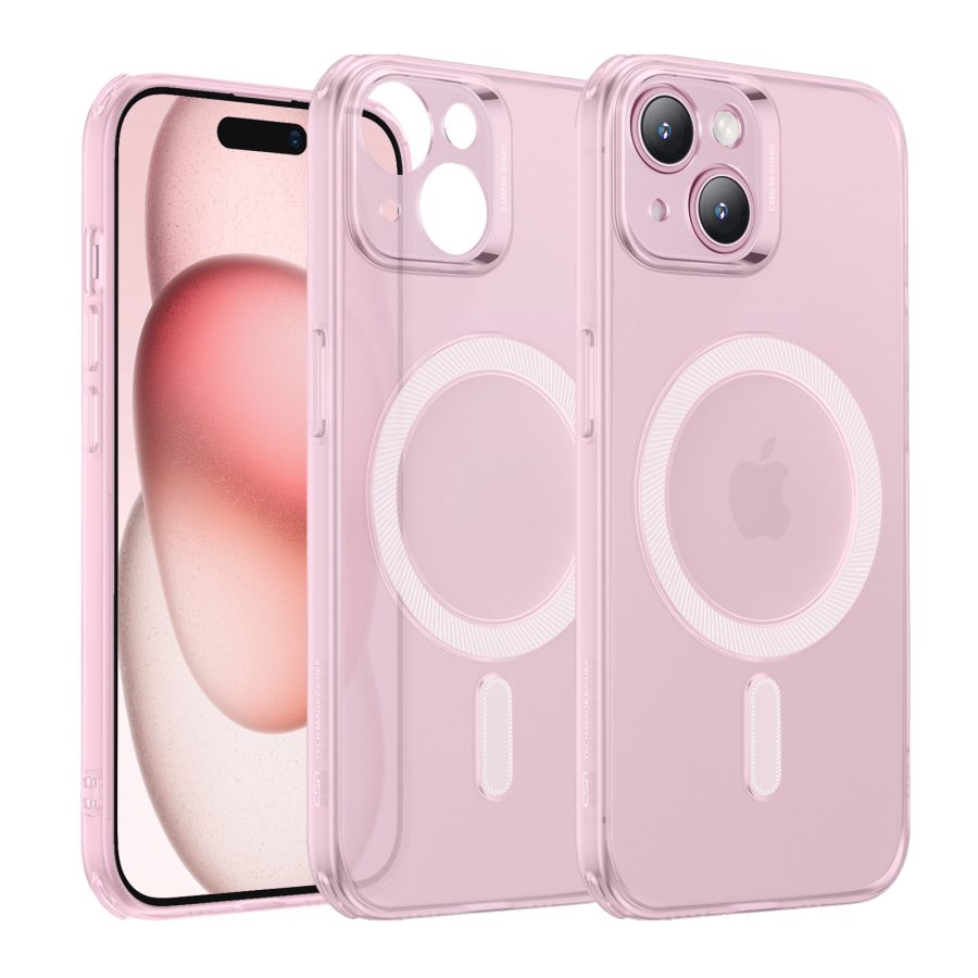 iPhone 15 Plus Zero Clear Case (HaloLock) Frosted Pink