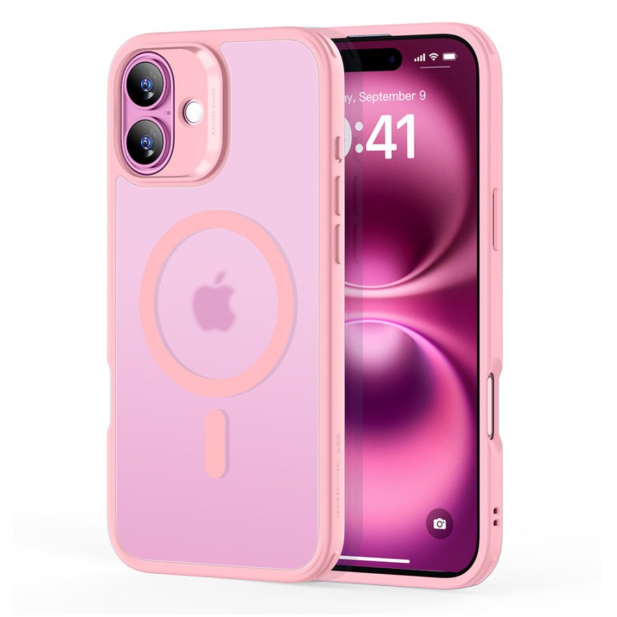 iPhone 16 Classic Hybrid Case (HaloLock) Frosted Pink