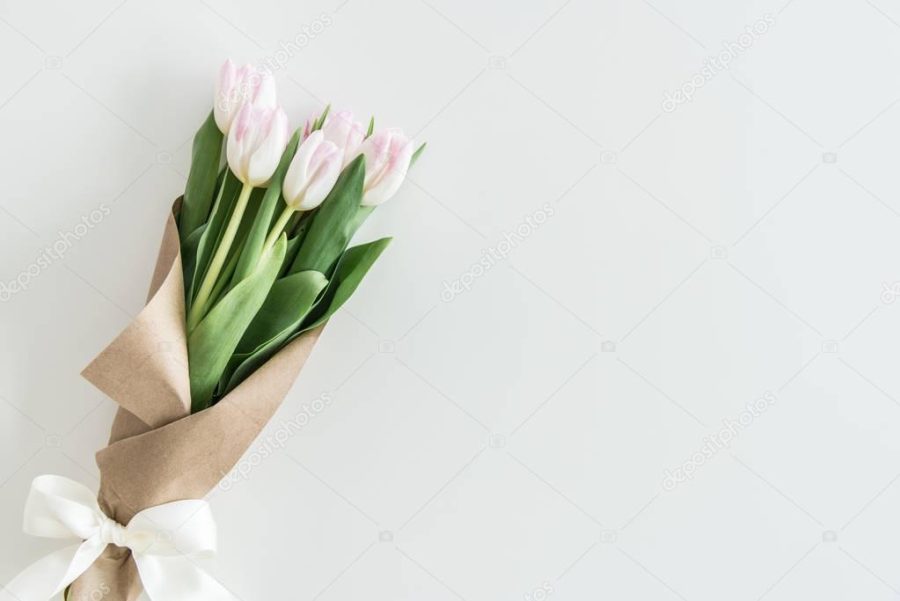 light pink tulips bouquet