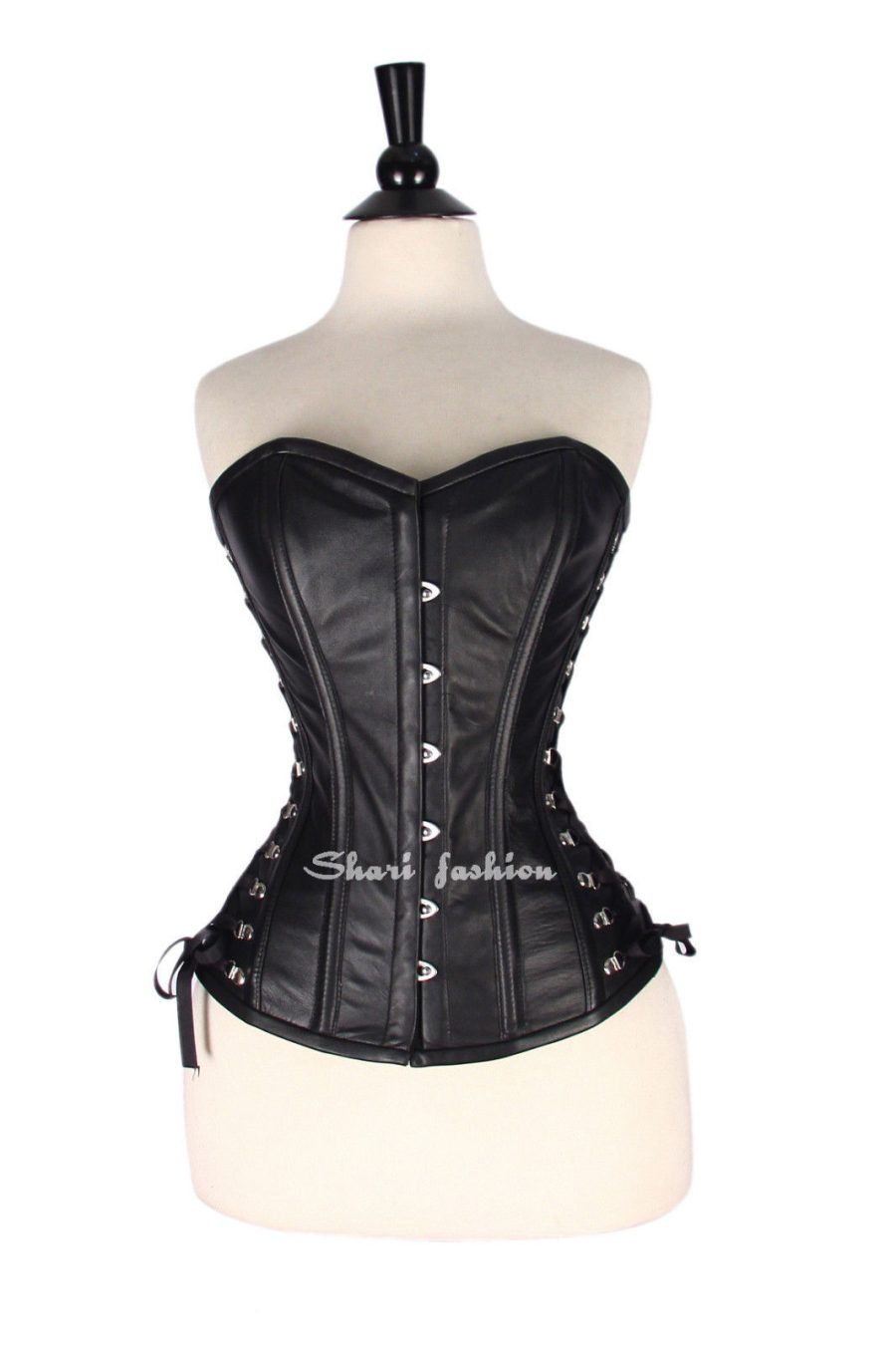 real-Leather-Black--SteamPunk-Corset