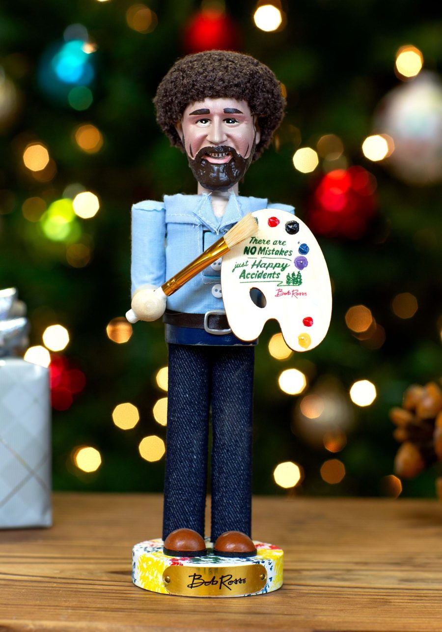 10 Inch Bob Ross with Palette Nutcracker