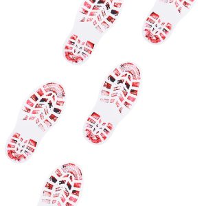 11-Inch PVC Bloody Shoe Prints Decoration