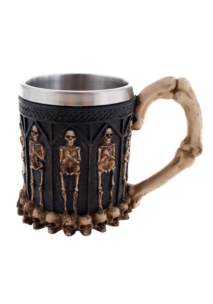 12oz Black Halloween Skeleton Mug