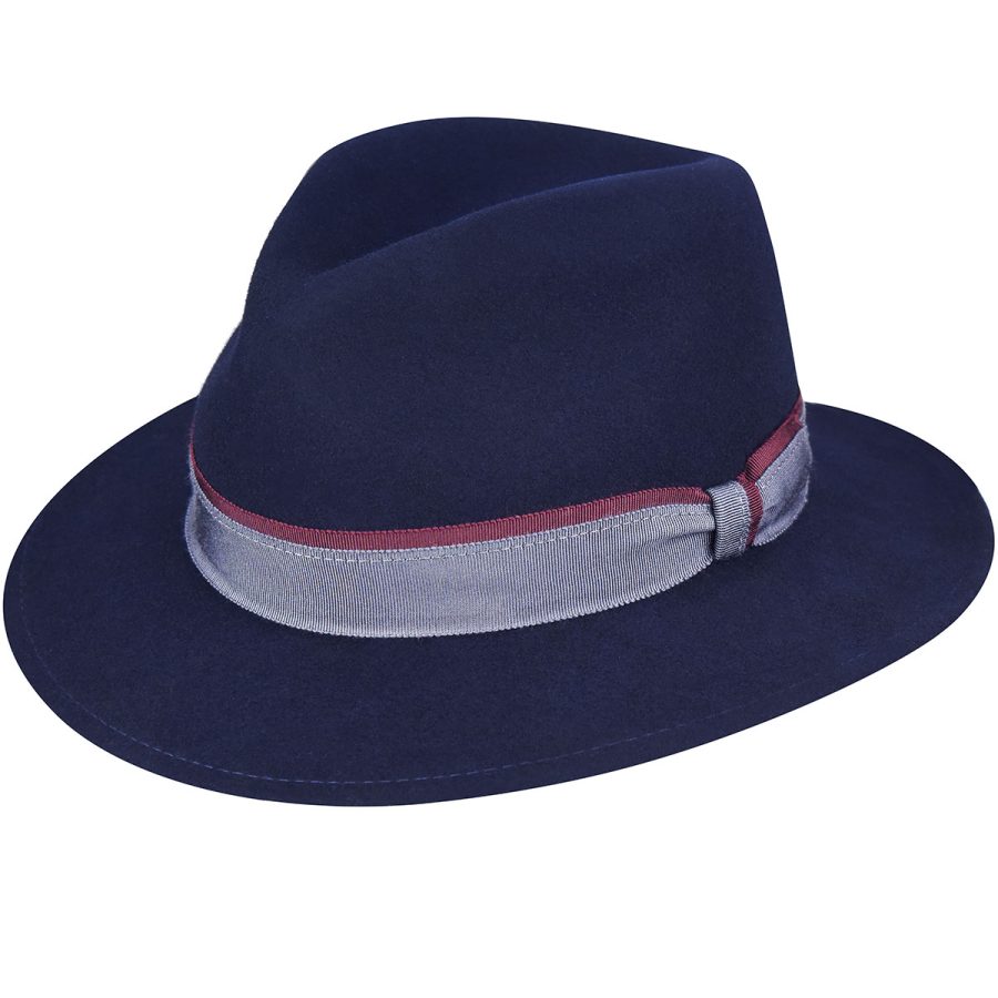 2010 Heritage Collection Pinch Front Fedora - Navy / L