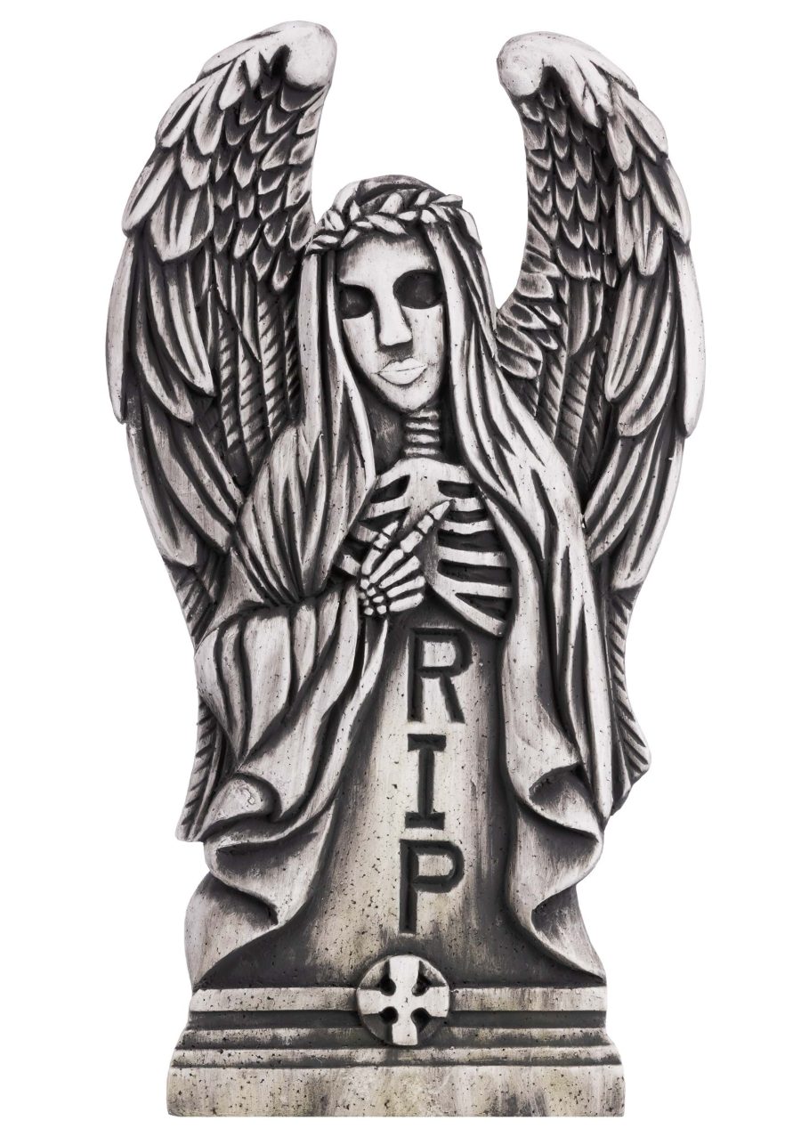 24-Inch Angel of Death Tombstone Decoration