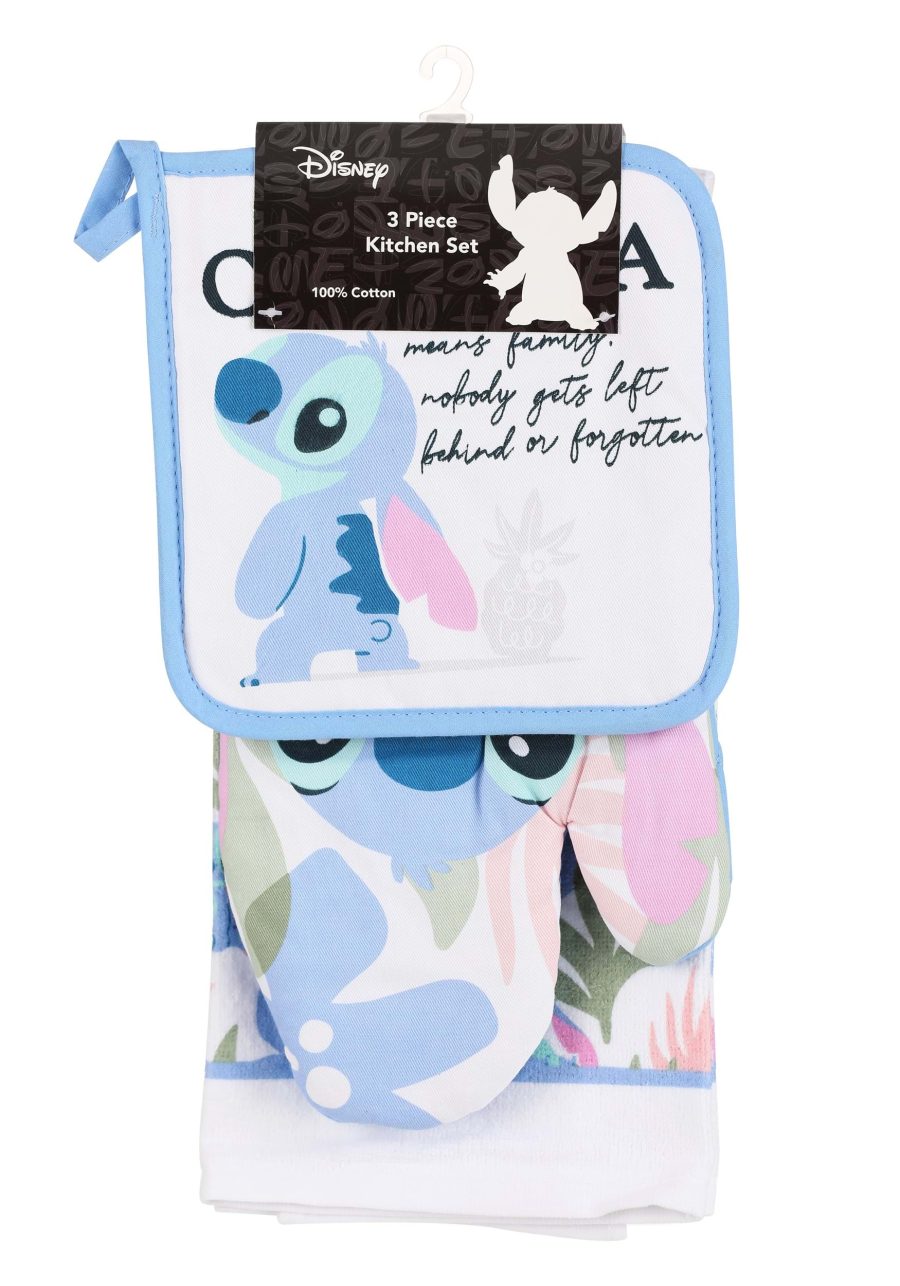 3 Piece Disney Stitch Ohana Kitchen Textile Set