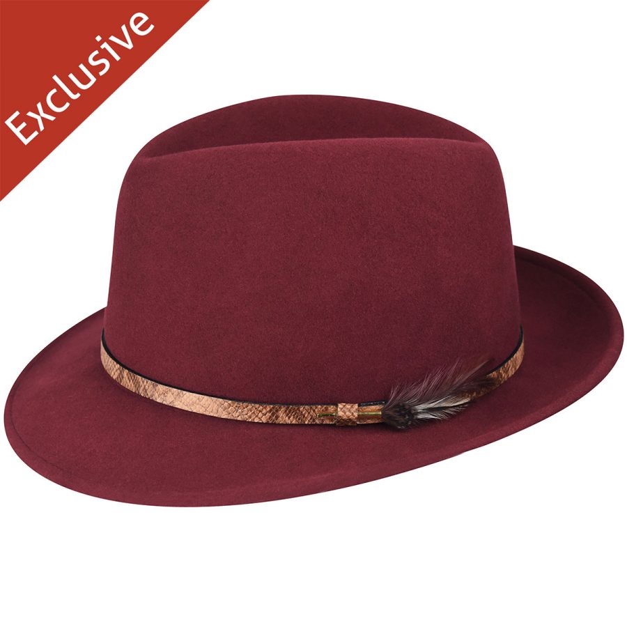 312 Fedora - Red Lacquer/L