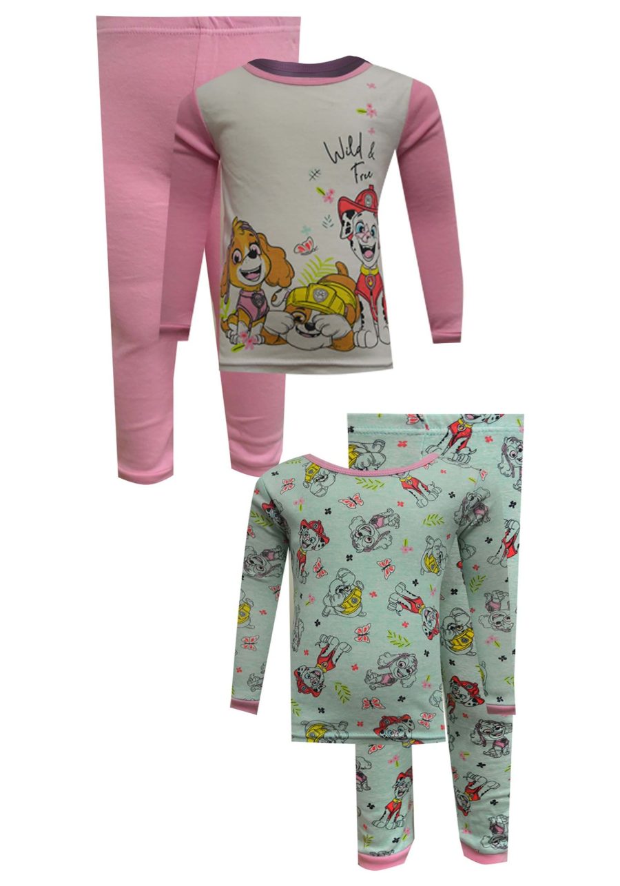 4 Pc Toddler Girls Paw Patrol Sleep Set