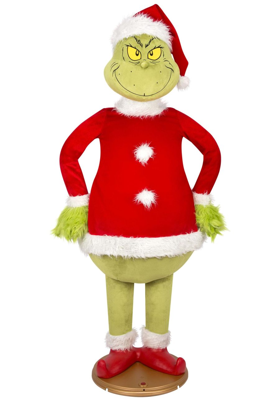 5.8FT Grinch Santa Animatronic Holiday Decoration