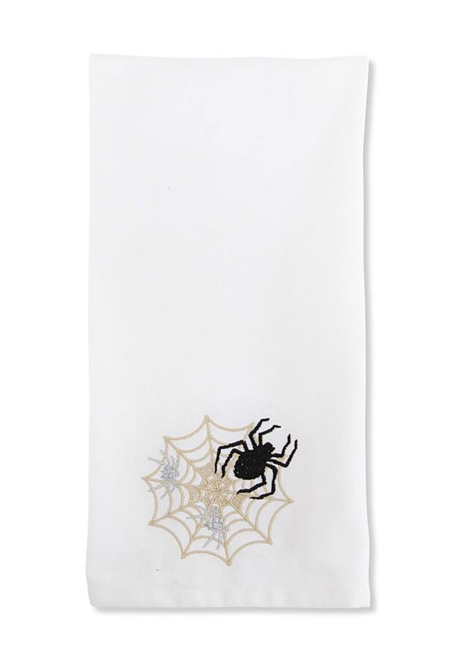 72 Embroidered Spiders & Web Table Runner