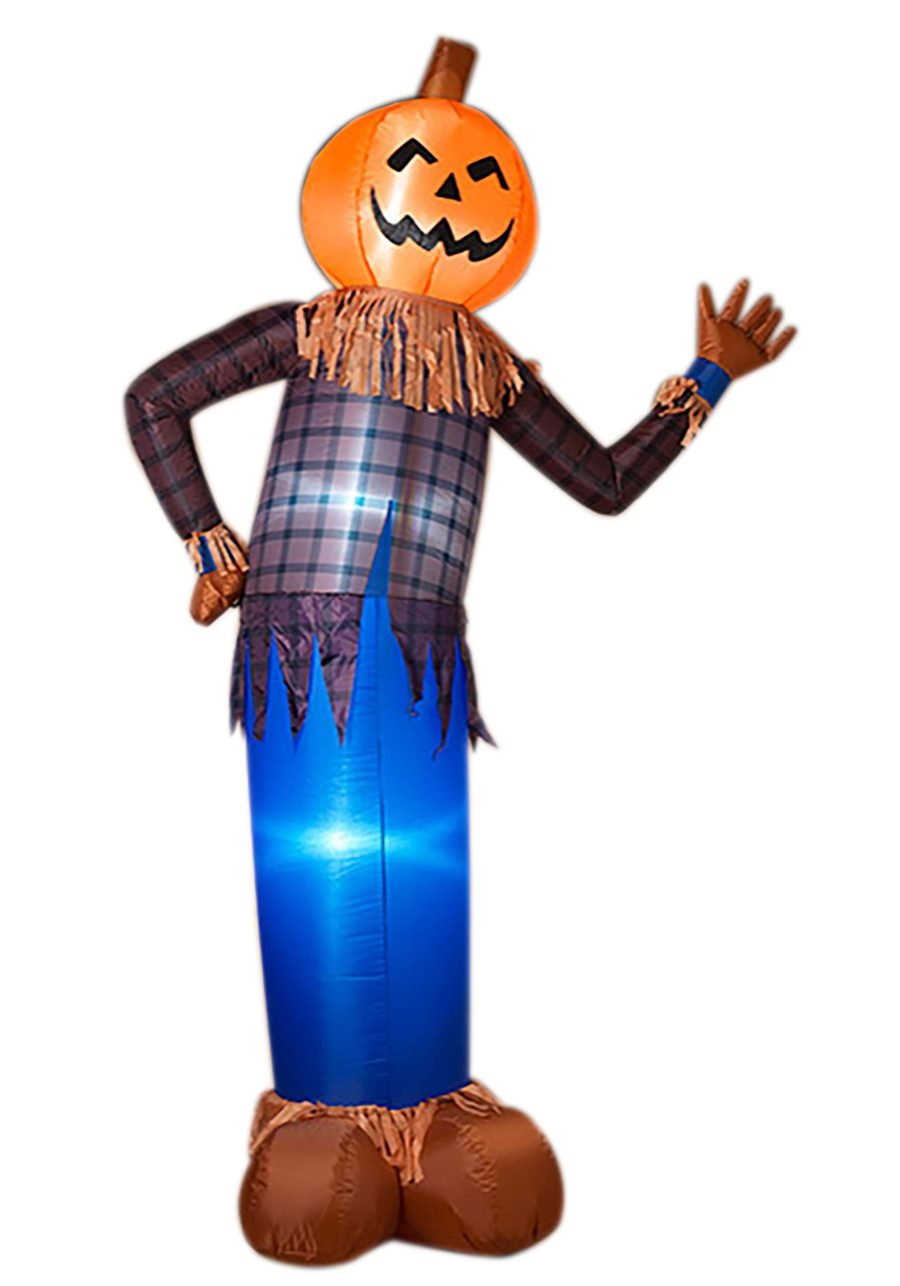 8FT Jolly Pumpkin Scarecrow Inflatable Decoration