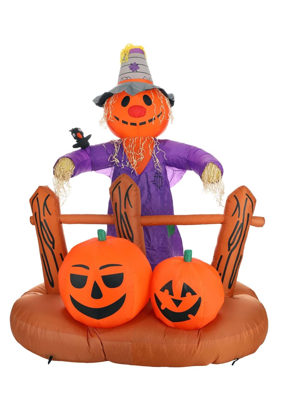 8FT Pumpkin Patch Scarecrow Inflatable Decoration