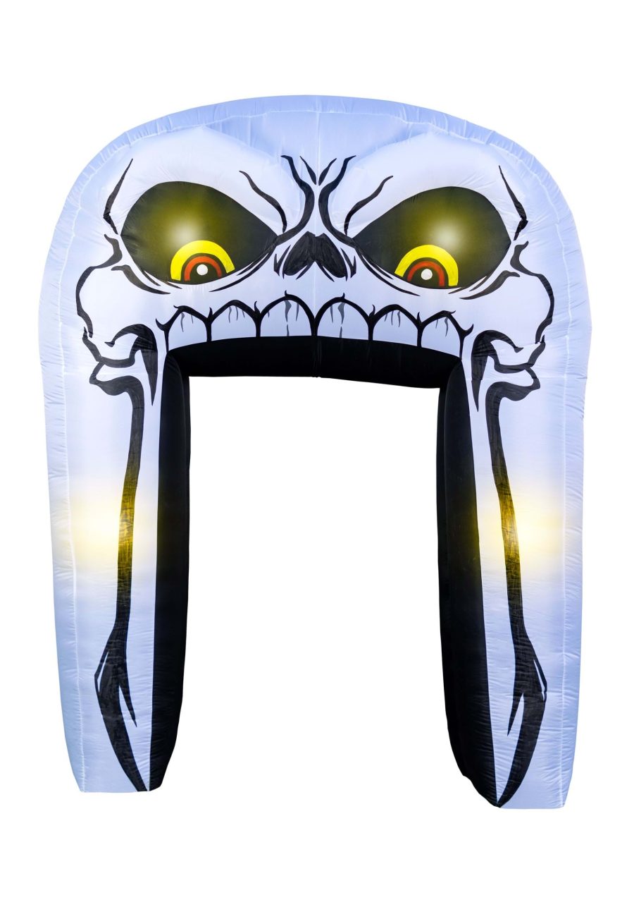 9.5FT Inflatable Light Up Skull Archway Decoration