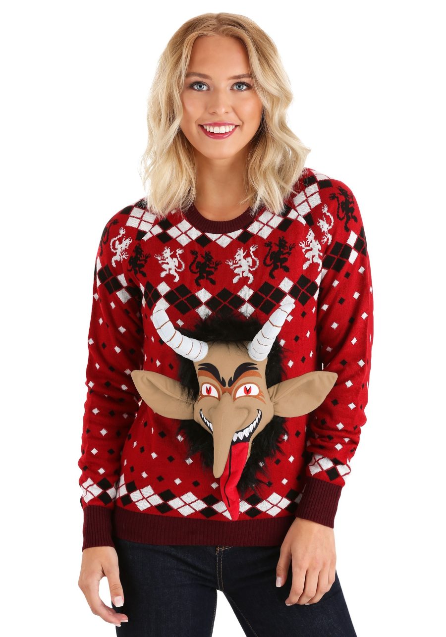 Adult 3D Krampus Ugly Christmas Sweater