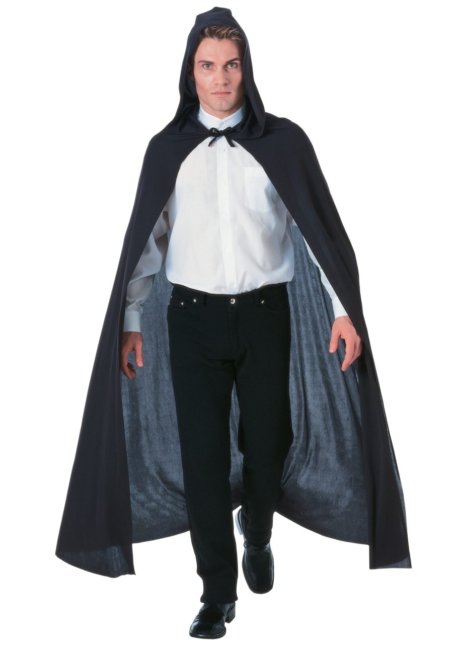 Adult Black Hooded Cape