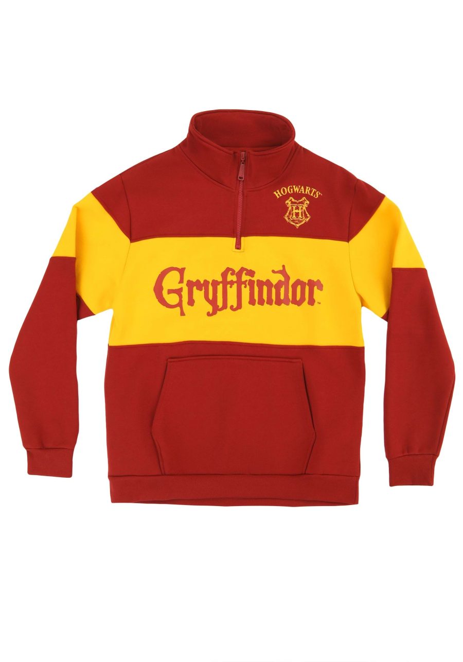 Adult Cakeworthy Gryffindor 1/4 Zip Sweater