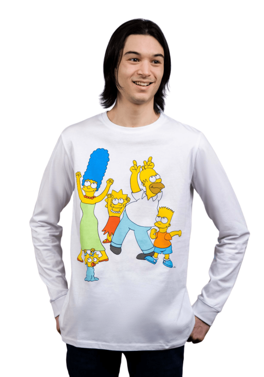 Adult Cakeworthy Simpsons Dance Long Sleeve T-Shirt