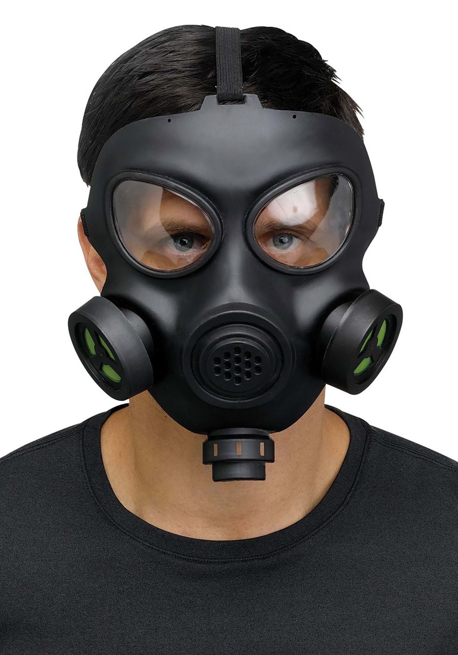 Adult Costume Gas Mask with Prop Respirator