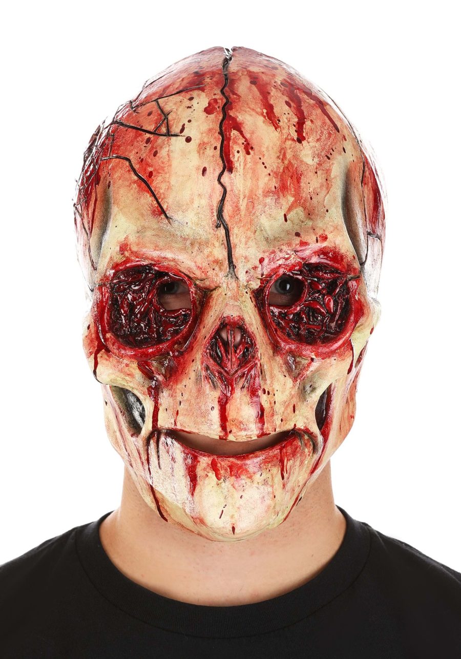 Adult Cracked Skull Latex Mask