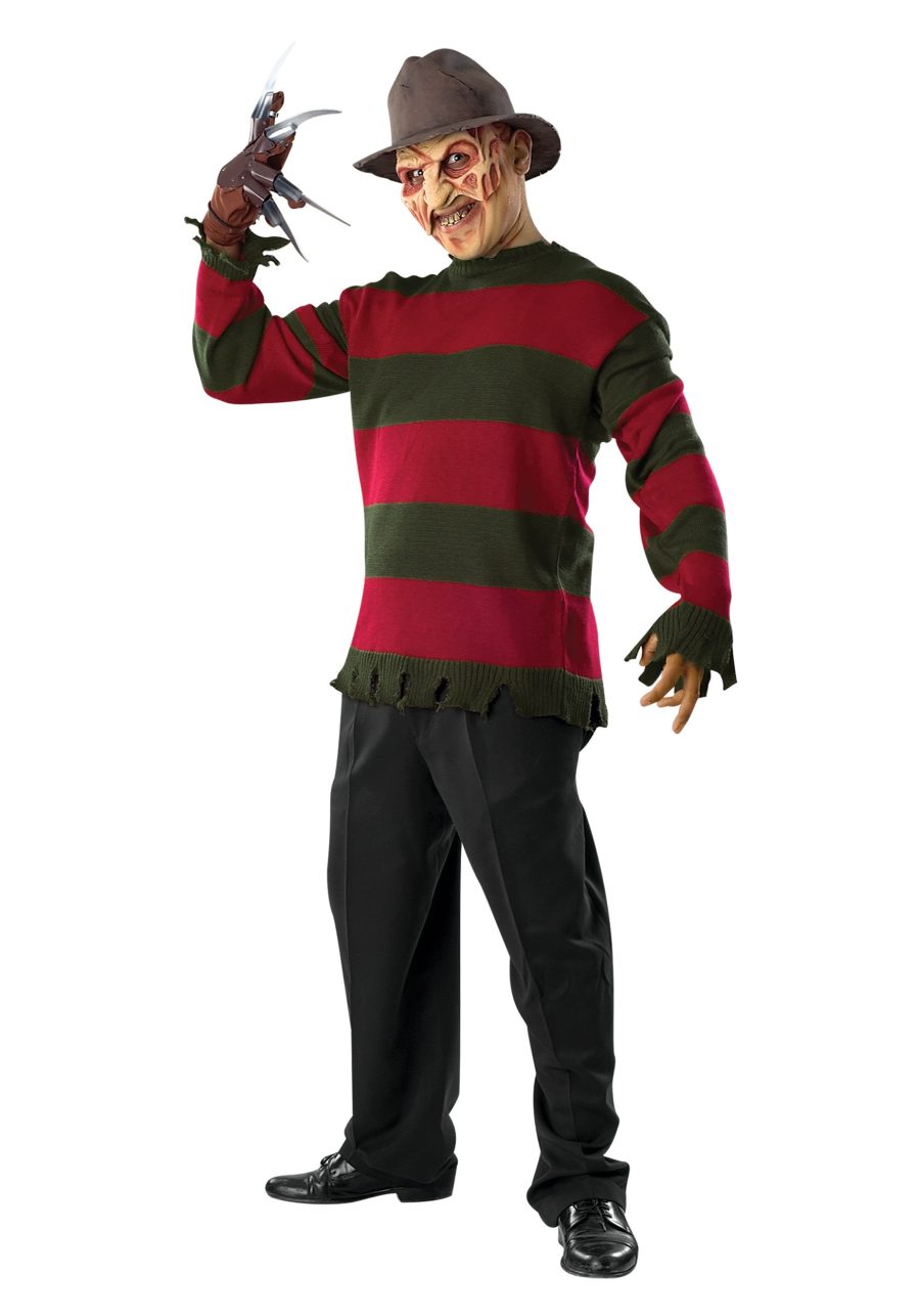 Adult Deluxe Freddy Costume Sweater with Mask