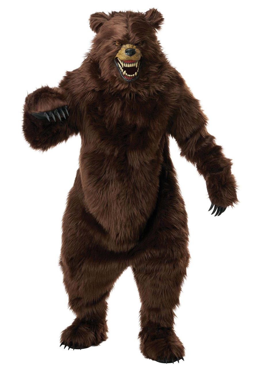 Adult Deluxe Grizzly Bear Costume with Ani-Motion Mask