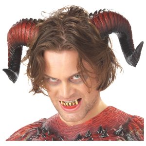 Adult Demonic Devil Horns and Teeth