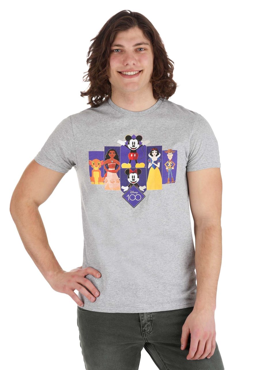 Adult Disney 100th Anniversary Character Panels T-Shirt