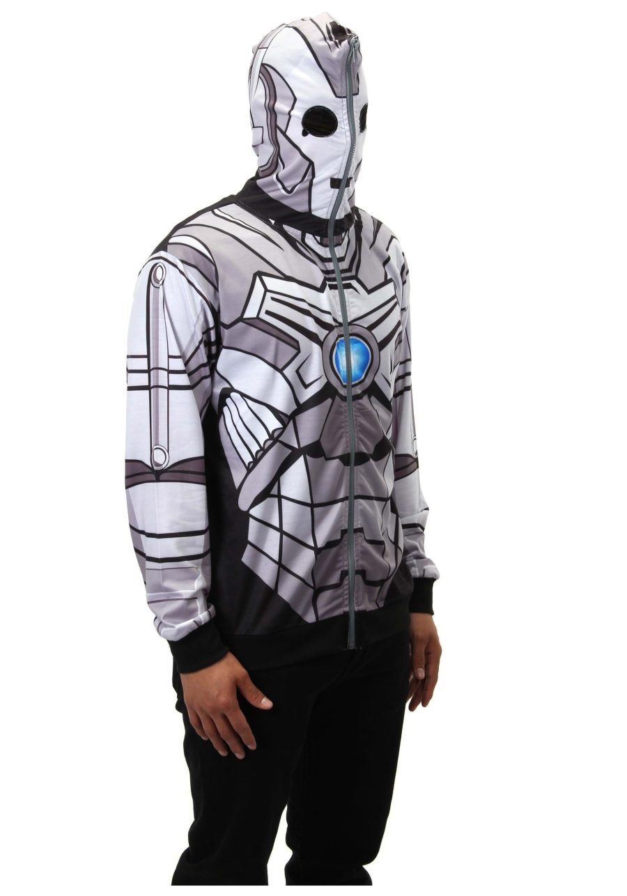 Adult Doctor Who Cyberman Full Zip Up Hoodie