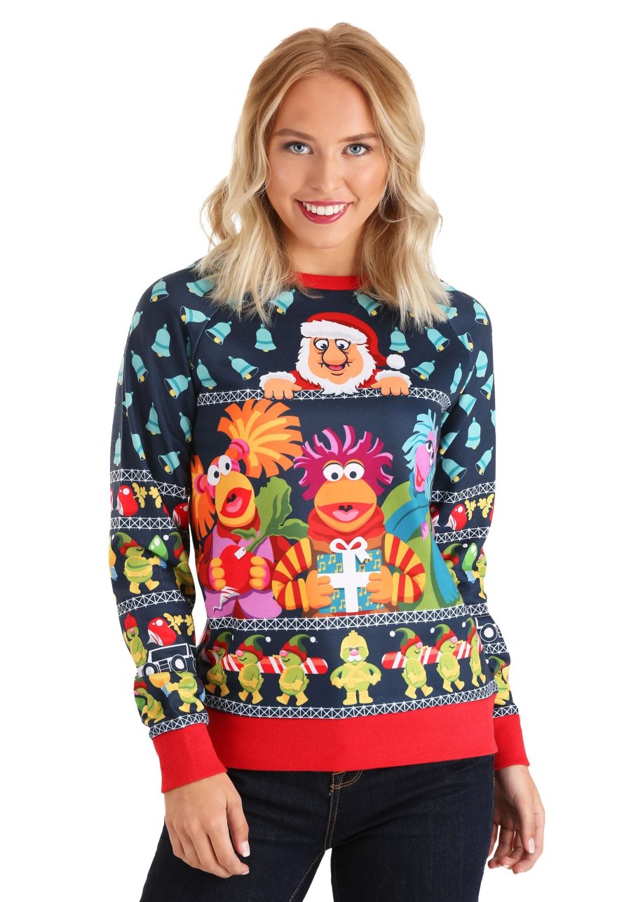 Adult Fraggle Rock Sublimated Ugly Christmas Sweatshirt