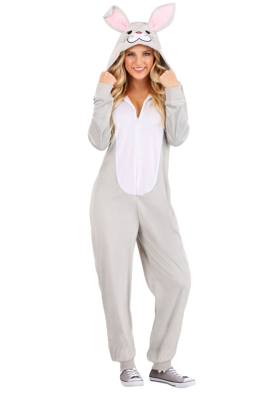 Adult Funny Bunny Onesie Costume